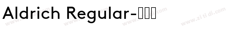 Aldrich Regular字体转换